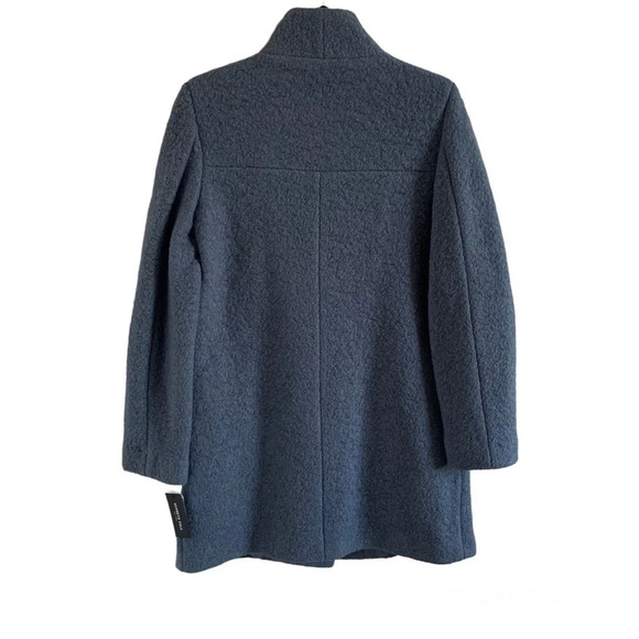 NWT Kenneth Cole New York Periwinkle Wool Blend Bouclé Coat Size Medium - Picture 4 of 6